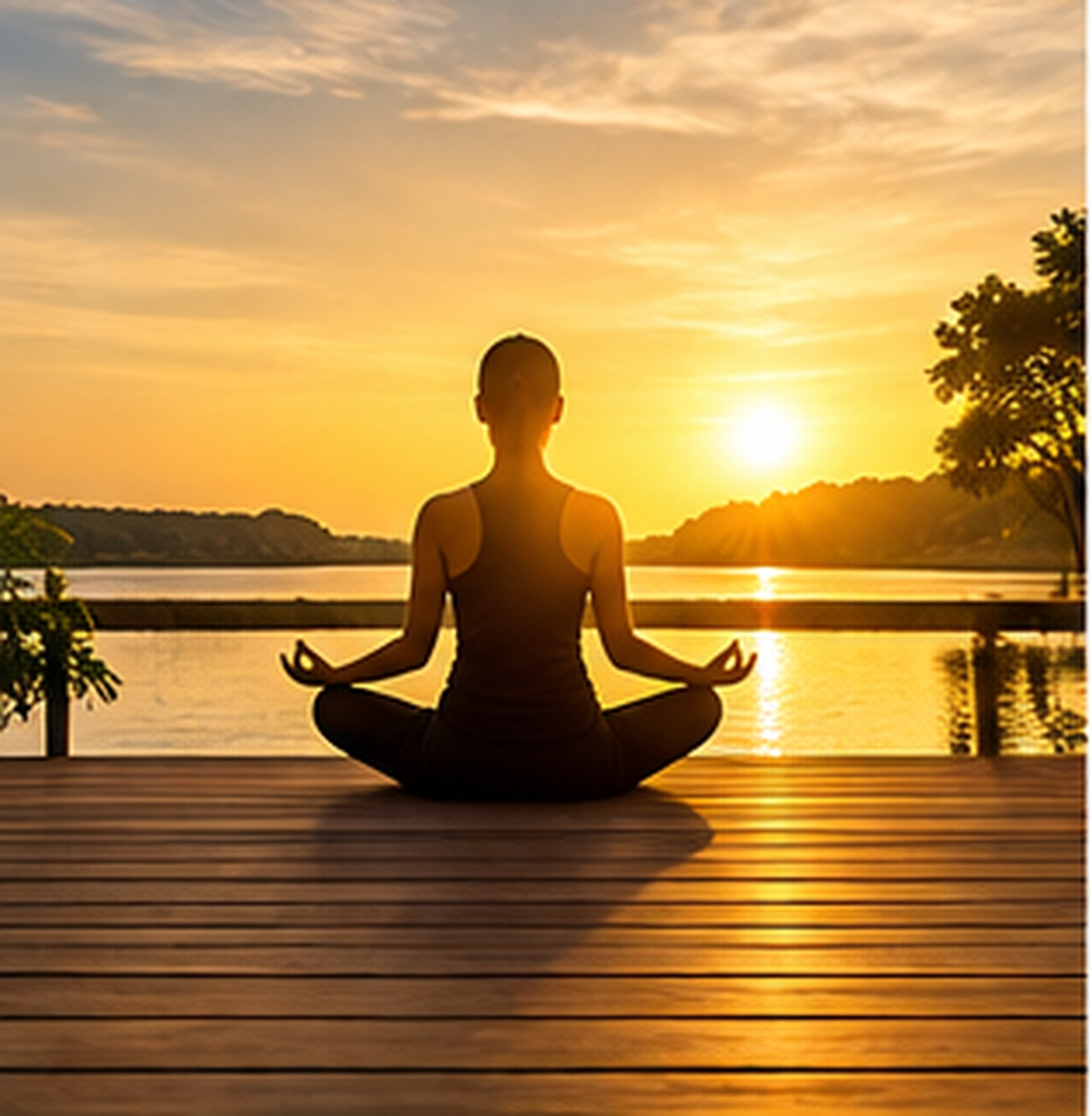Yoga deck surrounded by nature