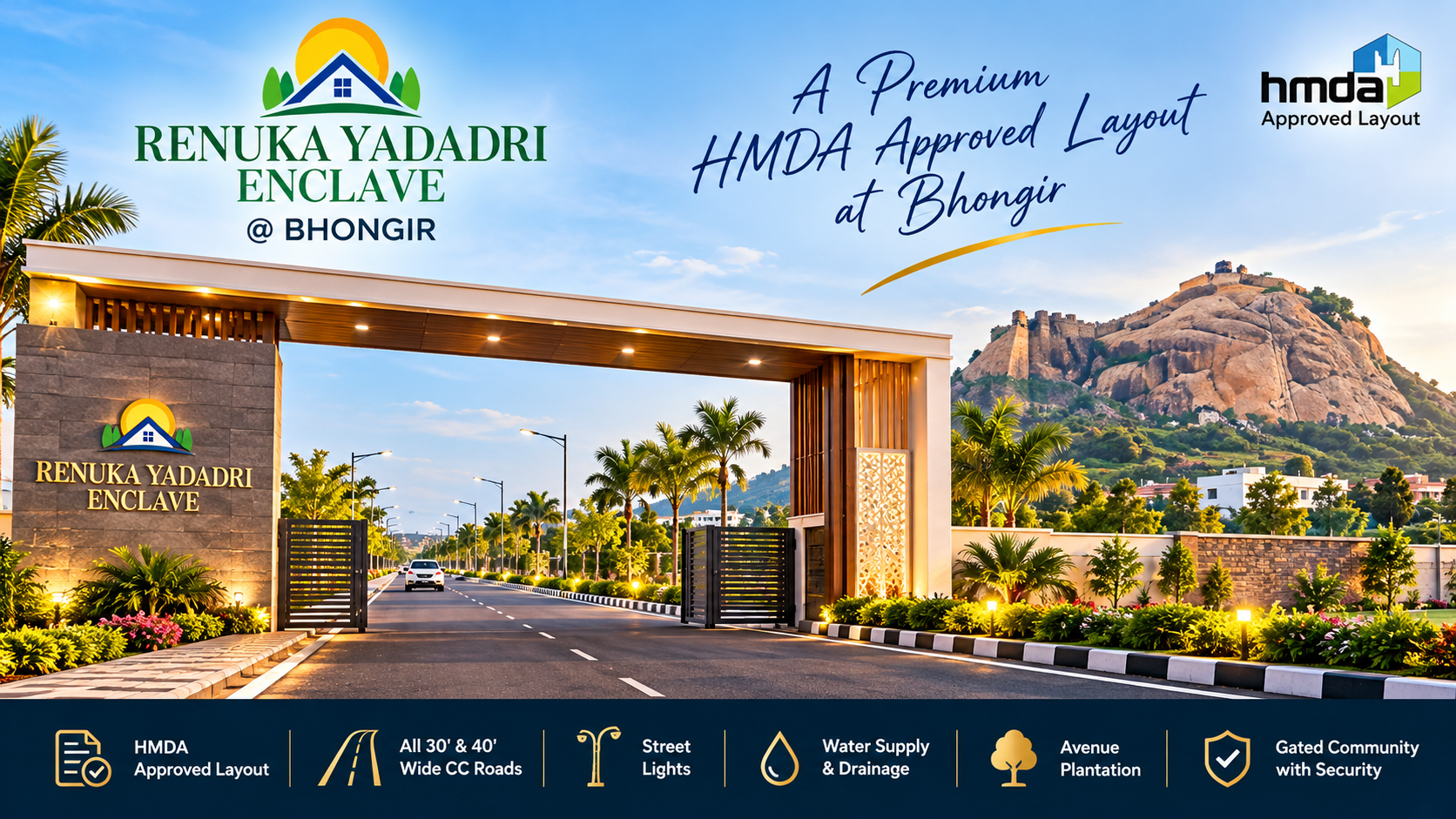 Renuka Yadadri Enclave Bhongir concept entrance cover