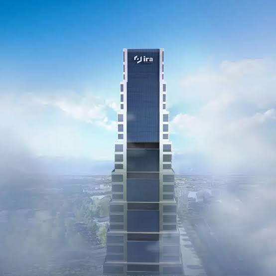 Vertical view of the IRA commercial tower